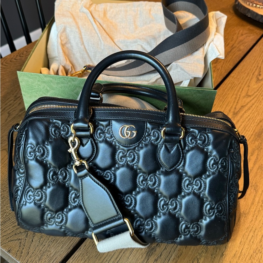 Gucci GG Matelass Black Quilted Leather Handbag medium - Picture 2 of 14